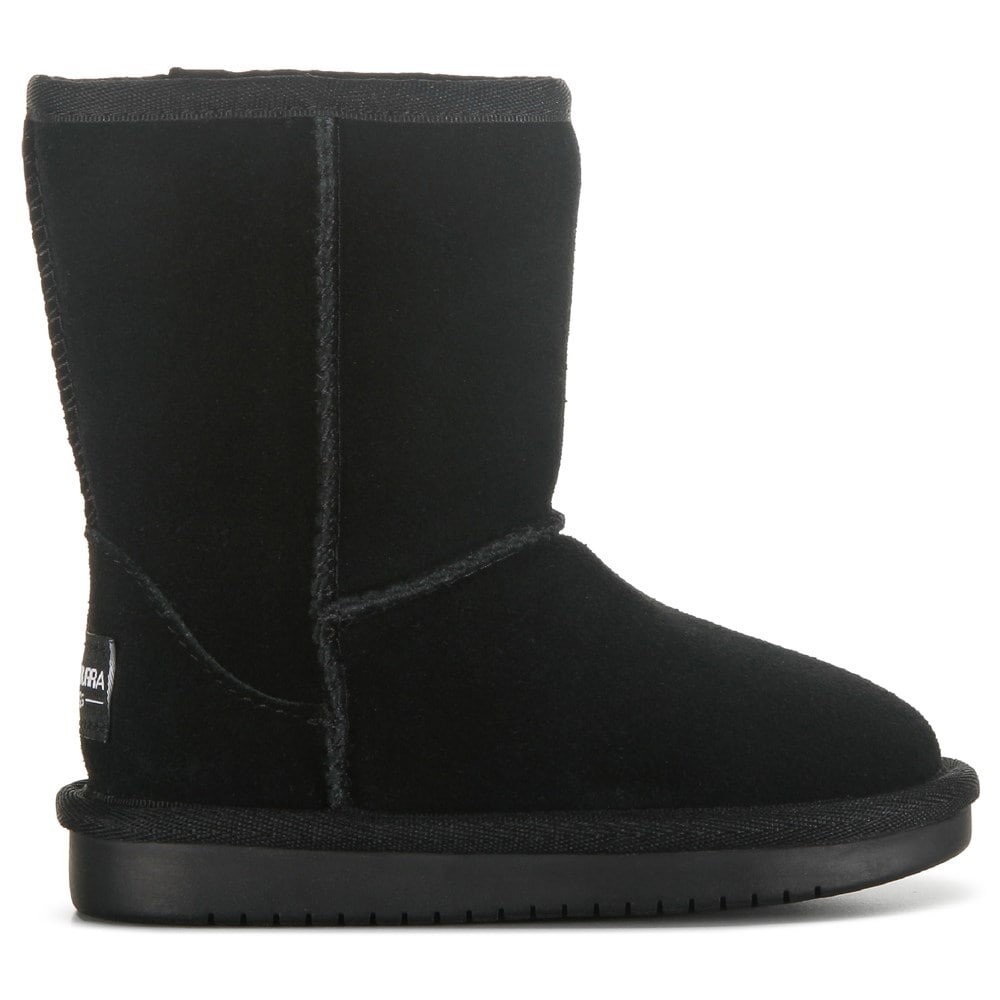 NWOT Koolaburra Toddler Black Short Suede winter Ugg Boots w faux fur lining 5 - Picture 2 of 9